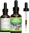 Pet Wellbeing Adrenal Harmony Χρυσό για Σκύλους - Vet-Formulated - Υποστηρίζει Υγιεινή Επιδερμική λειτουργία, Κανονική επίπεδα Κορτιζόλης, Υγιεινή Διψάς & Βάρος – Ολιστικό συμπλήρωμα – 2 oz (59 ml)
