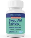WELMATE - Nighttime Sleep Aid - Doxylamine Succinate 25 mg - for Adults & Children 12+ - 200 Tablets