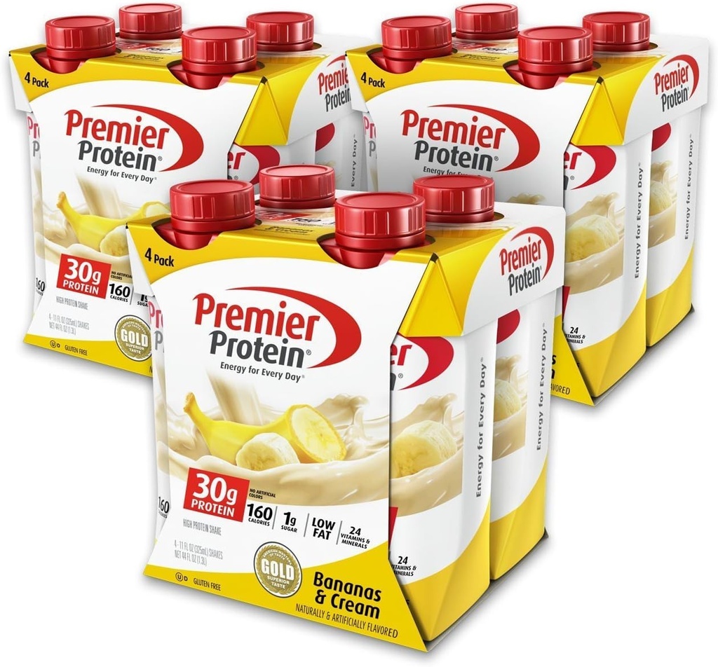 Premier Protein iiEjNj 30g Protein Shake, φιάλη 11 fl oz, Banana 12 Count (2 Pack)