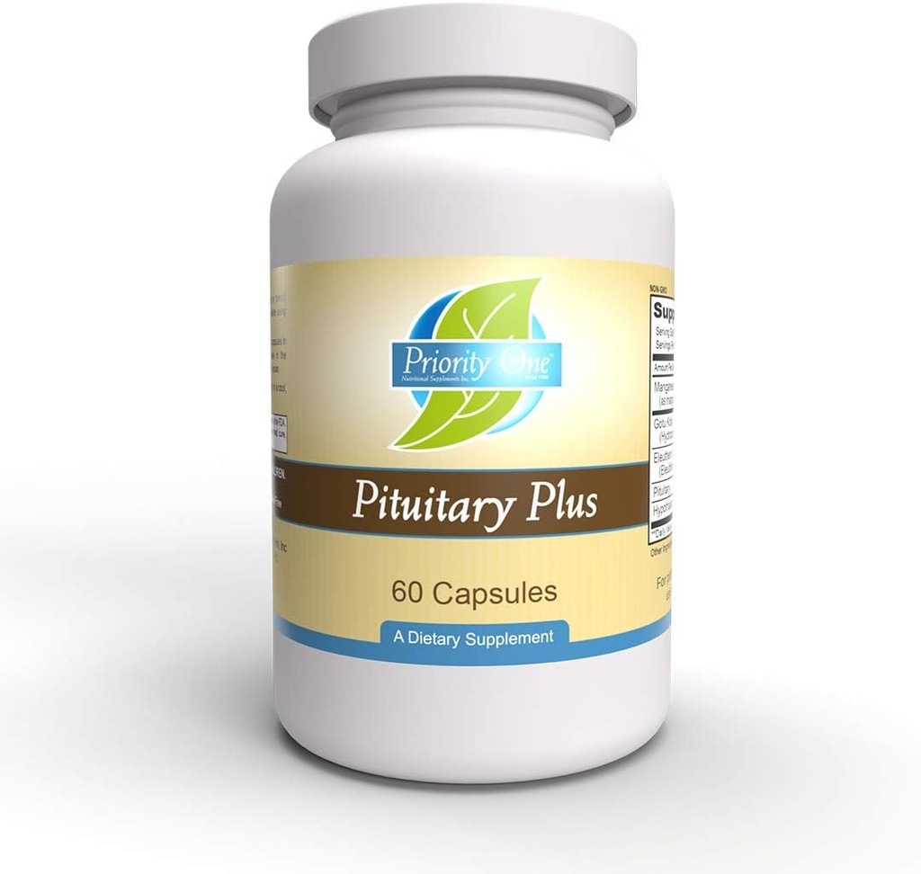 Priority One Vitamins Pituitary Plus 60 Capsules - Maintaining Healthy Hormone Levels Within The Normal Range - A Healthy pituitary is Essential to The Wellbeing of The Entire endocrine System.*