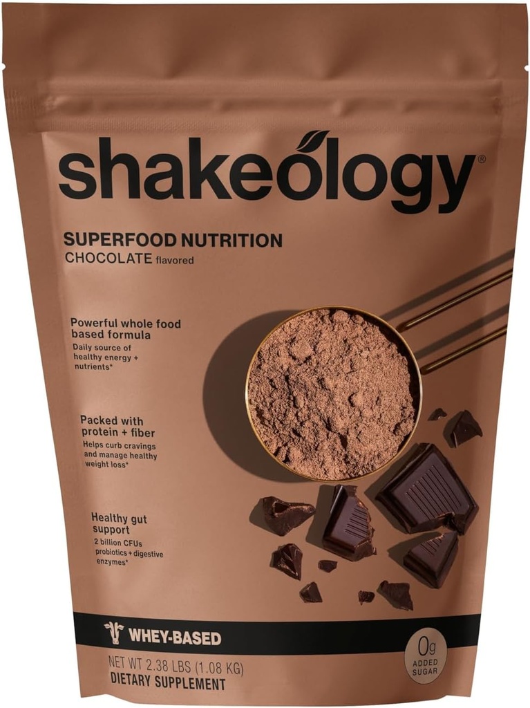 Shakeology 0g Προστιθέμενη μείγμα πρωτεΐνης Whey, χωρίς γλουτένη ανακινήστε με βιταμίνες και ορυκτά – Βοηθά στην υποστήριξη της υγιούς απώλειας βάρους, των μυών Lean, της ουλής υγεία – σοκολάτα, 30 σερβιέτες