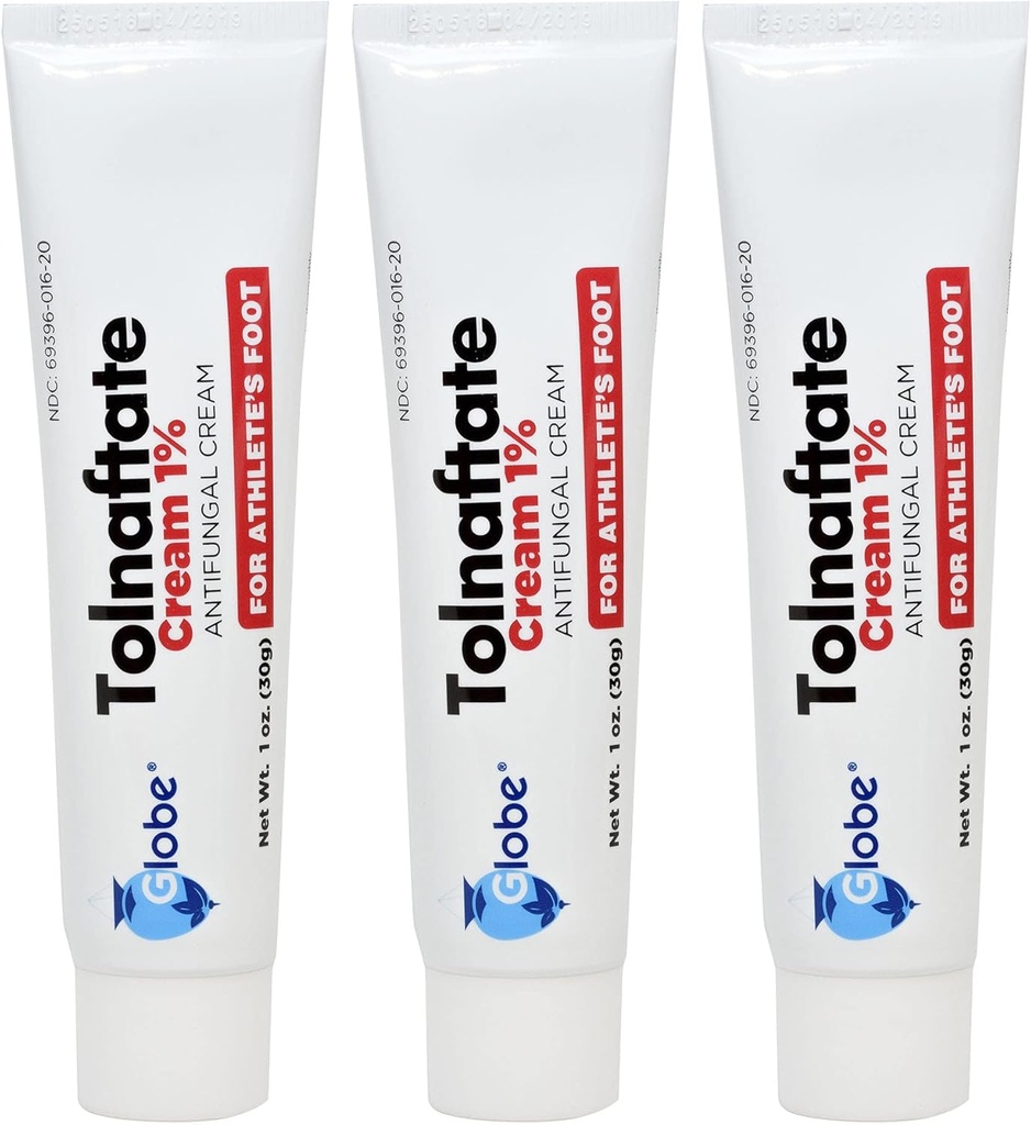 Globe Tolnaftate 1%, 1 Oz Αντιμυκητιασική θεραπεία, Αποδεδειγμένα κλινικά αποτελεσματική για τα πόδια των περισσότερων αθλητών και Ringworm (3 Pack)
