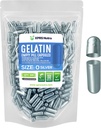 XPRS Nutra Μέγεθος 0 Κενές κάψουλες - 500 Count Empty Gelatin Κάψουλες - Χάπια DIY Κάλυμμα καψακίων - Καθαρά καπάκια τζελ για τα χάπια Bovine Gel Do-It-Yourself Συμπληρώματα (Ασημί)