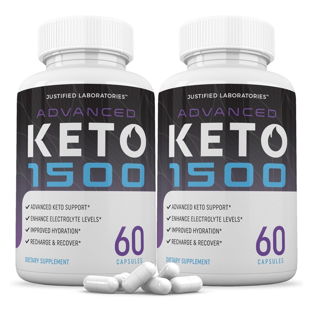 Justified Laboratories (2 Pack Advanced Keto 1500 Keto Χάπια 1275MG Νέα & Βελτιωμένη Φόρμουλα Περιέχει μηλίτη μηλίτη μηλίτη έξτρα παρθένο ελαιόλαδο σκόνη πράσινο φύλλο τσαγιού 120 κάψουλες