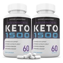 Justified Laboratories (2 Pack Advanced Keto 1500 Keto Χάπια 1275MG Νέα & Βελτιωμένη Φόρμουλα Περιέχει μηλίτη μηλίτη μηλίτη έξτρα παρθένο ελαιόλαδο σκόνη πράσινο φύλλο τσαγιού 120 κάψουλες