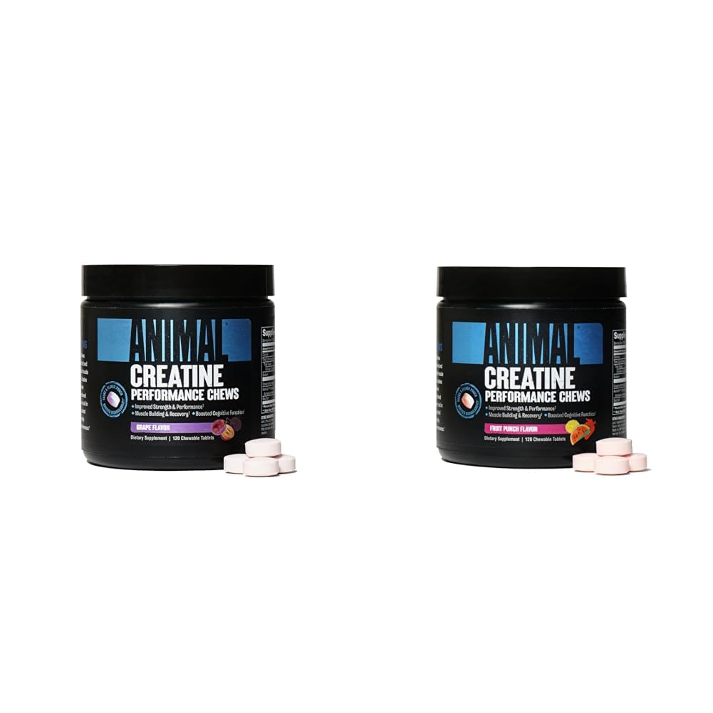 Animal Creatine Chews Tablets - Enhanced Creatine Monohydrate with AstraGin to Improve Absorption & Creatine Chews Tablets - Enhanced Creatine Monohydrate
