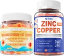 NAVISS Βιταμίνη D3 5000IU + K2 (MK-7) 120mcg+ Χαλκός ψευδάργυρος Gummies