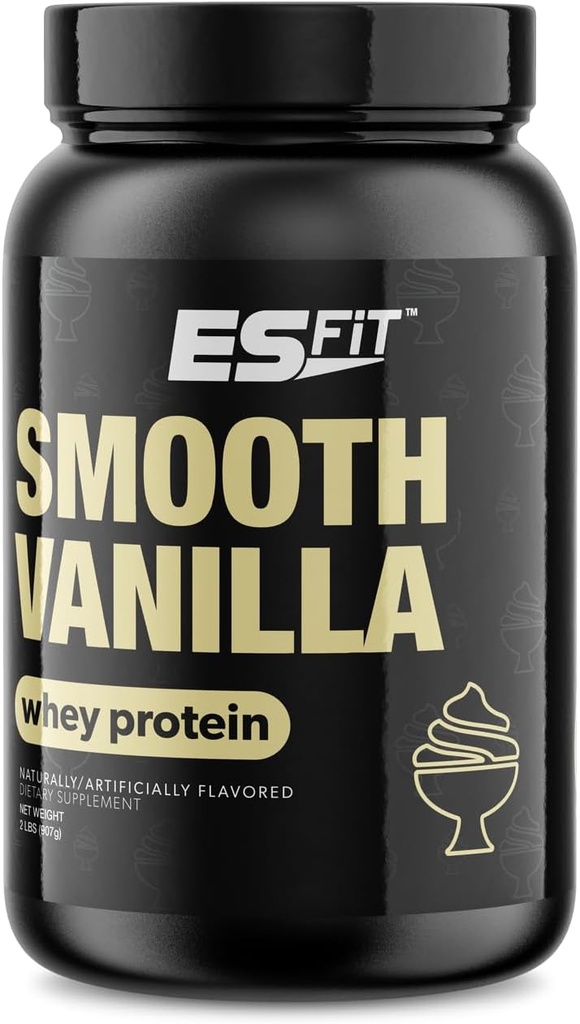 Whey Protein Powder- Post workout Whey Protein Isolate για την αποκατάσταση των μυών, μη GMO, Superior Γεύση, BCAAs, Ελεγμένο και πιστοποιημένο, ομαλή βανίλια, 2 λίρες