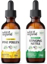 Wild & Organic Pine Pollen Tincture 2 fl oz & Stinging Nettle Root Tincture 2 fl oz