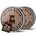 Striking Viking Beard Balm for Men - Leave in Beard Conditioner - Μπάλα Styling Made with Naturally derived Beard Butter, Argan & Jojoba Ounce (4 Ounce (Pack of 2), Sandalwood)