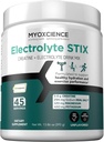 MYOXCIENCE Electrolyte STIX | Creatine Electrolyte Powder | Recovery from Exercise & Muscle Development w/Real Salt (Unflavored) (Jar 45 ct)