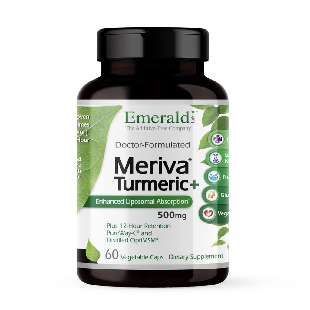 Emerald Labs Meriva Turmeric Plus - Meriva Turmeric, PureWay-C Βιταμίνη C & OptiMSM - Υποστηρίζει Κοινή Υγεία & Ανοσολογική Ανταπόκριση - 60 Καψάκια λαχανικών (Μέχρι 60-Ημέρες Προμήθεια)