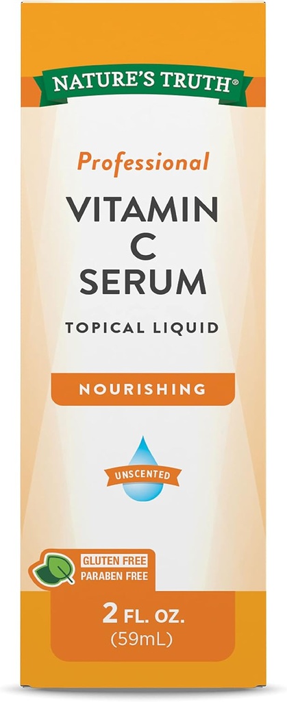 Nature's Truth Vitamin C Serum 2 oz | Oil For Face & Skin | Nourishing & Unscented