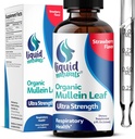 Mullein Drops for Lungs, 2 Fl. Oz, Mullein Leaf Extract for Lungs Strawberry Flavor, Mullien Lung Detox and Cleanse, Mullen Timcture Υποστήριξη για την υγιή αναπνοή