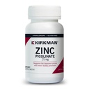 Kirkman – Ψευδάργυρος Picolinate 25 mg - Hypoallergenic – 150 κάψουλες χορτοφάγων – Χωρίς γλουτένη – Καζεΐνη Χωρίς – Ορυκτά
