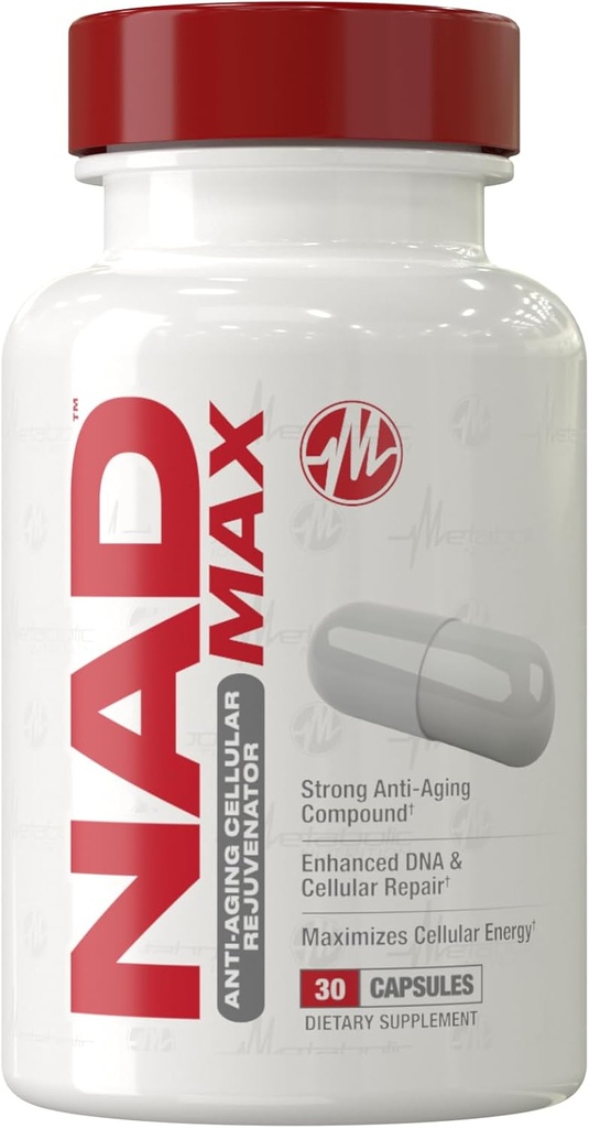 Μεταβολική Διατροφή NAD MAX 350mg Αντιγήρανση Cellular Rejuvenator, Υποστηρίζει Κυτταρική Ενέργεια και Μιτοχονδριακή λειτουργία, 30 ημέρες προσφοράς