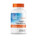 Doctor's Best CoQ10 100 mg + Nattokinase 2,000 FU Supplement - Coenzyme Q10 and Nattokinase Caps for Men & Women, Supports Heart Health & Circulation Support, Gluten Free, Vegan - 60 Veg Capsules