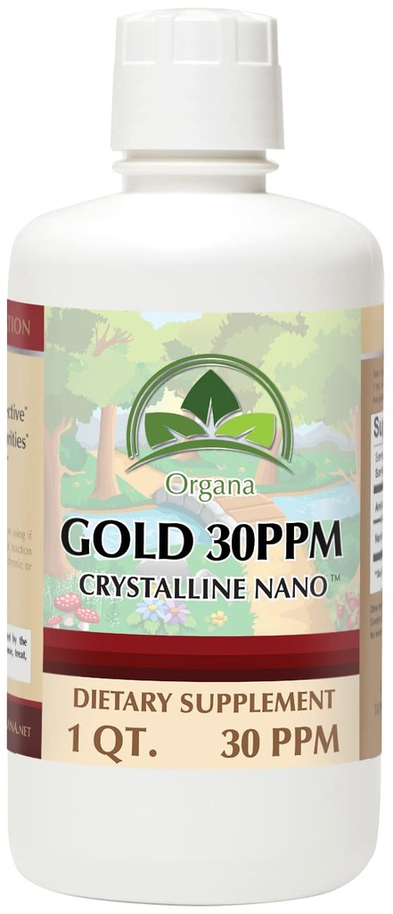 Organa Pure Crystalline συμπλήρωμα υγρού χρυσού - 30 PPM - κολλοειδή ορυκτά 32 ουγγιά