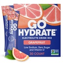 GoHydrate Low Sodium Electrolytes Powder Packets Sugar Free - Instant Hydration Daily Drink Mix - Zero Sugar Flavor Packet Singles with Vitamin D - (Grapefruit, 30 συσκευασίες)