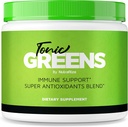 NutraRize Tonic Greens, All-Φυσικό συμπλήρωμα σε ένα βάζο για την υποστήριξη του ανοσοποιητικού, Νοστιμότατος τρόπος για να αποτοξινωθεί το σώμα, τονωτικό πράσινη σκόνη για την υγεία και την ευεξία Κριτικές (30 εξυπηρετούν)