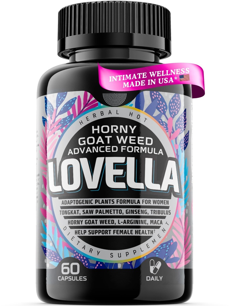 Hornygoatweed Women - Libido Booster για γυναίκες, Mood, Ενέργεια, γρήγορη δράση Libido συμπλήρωμα w. Maca Root, θηλυκό Libido Booster w. Ginseng, Tribulus, Hormone Balance Support, Enhancer Pills - 60ct USA