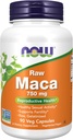 NOW Συμπληρώματα Τροφίμων, Maca (Lepidium meyenii) 750 mg Ακατέργαστη, Αναπαραγωγική Υγεία*, 90 Veg Κάψουλες