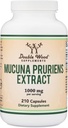 Mucuna Pruriens Extract Κάψουλες - συμπλήρωμα ενίσχυσης της ντοπαμίνης - 210 Count, 1.000mg ανά υπηρεσία, 20% (από Velvet Bean) (για υποστήριξη Mood και κίνητρο) Τρίτο μέρος δοκιμαστεί από Double Wood