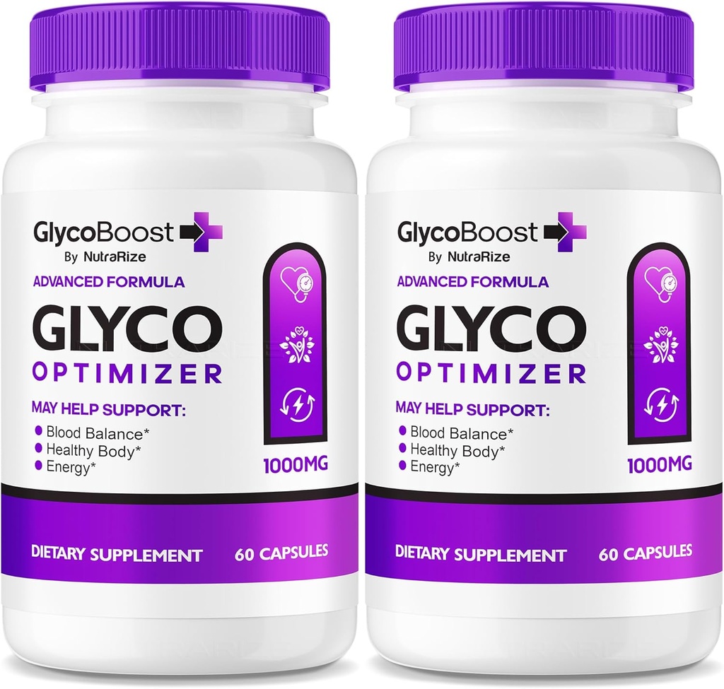 NutraRize (2 Pack) GlycoBoost - Official Glyco Boost Blood Support Formula, All Natural Capsules for Healthy and Stable Levels, GlycoBoost Blood Vessel Cleaner, Glyco Boost Optimizer (120 Capsules)