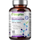 biophix B-3 Nicotinamide 1000 mg 60 δισκία Extra Strength Timed Release - Nicotinic Amide Niacin Natural Flush- Free Vitamin Formula - Υποστηρίζει την υγεία των κυττάρων του δέρματος