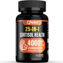 Cortisol Health Supplement, 25-in-1 Cortisol Reucer για γυναίκες & άνδρες, Cortisol συμπληρώματα για με Ashwagandha, Rhodiola Rosea, L-Θεανίνη, για Mood, Focus, Υποστήριξη ύπνου, 2 κάψουλες
