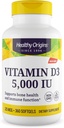 Healthy Origins Vitamin D3 (Lanolin) 5.000 IU Softgel - Συμπλήρωμα για την υγεία των οστών και το ανοσοποιητικό - Εύκολα απορροφήσιμα συμπληρώματα βιταμίνης D - χωρίς γλουτένη βιταμίνη D3 συμπλήρωμα - 360 Softgels
