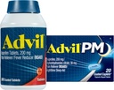 Advil Pain Reliever and Fever Reducer, Ibuprofen 200mg για την ανακούφιση του πόνου - 300 Count, Advil PM Pain Reliever and Nighttime Sleep Aid, Ibuprofen for Pain Relief and Diphenhydramine Citrate - 20 Count