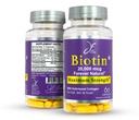 JE Natural Biotin Hair Skin and Nails Βιταμίνες, Βιταμίνη C, Βιοτίνη και Collagen Συμπληρώματα που κάνουν τα μαλλιά να μεγαλώνουν γρηγορότερα και μακρύτερα, για όλες τις ηλικίες, 60 κάψουλες της Biotin 20000mcg μέγιστη δύναμη.
