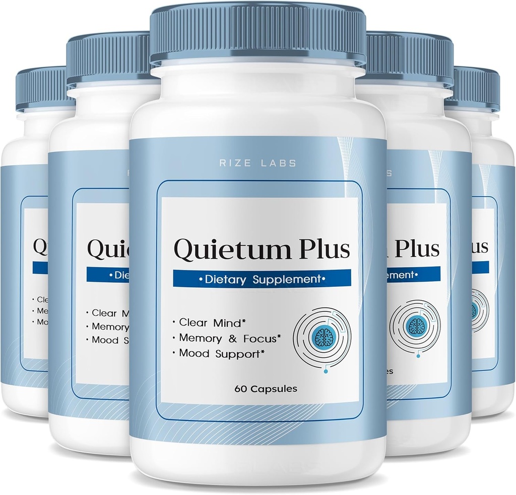 rize labs - Quietum Plus Tinnitus Relief Capsules Supplement, Advanced Formula Reduce Ear Ringing, Pills to Support Hearing Function (300 Capsules)