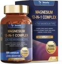 Totaria Magnesium Complex 700mg 12 in 1 Συμπλήρωμα μαγνησίου με Γλυκινικό Κιτρικό Μηλεϊνικό Οξείδιο Ταυρικό Ασπαρτικό Οροτικό Μαγνήσιο Χαλάρωση, Μούσκος, Υποστήριξη καρδιάς, Vegan 120 Κάψουλες