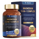 Totaria Magnesium Complex 700mg 12 in 1 Συμπλήρωμα μαγνησίου με Γλυκινικό Κιτρικό Μηλεϊνικό Οξείδιο Ταυρικό Ασπαρτικό Οροτικό Μαγνήσιο Χαλάρωση, Μούσκος, Υποστήριξη καρδιάς, Vegan 120 Κάψουλες