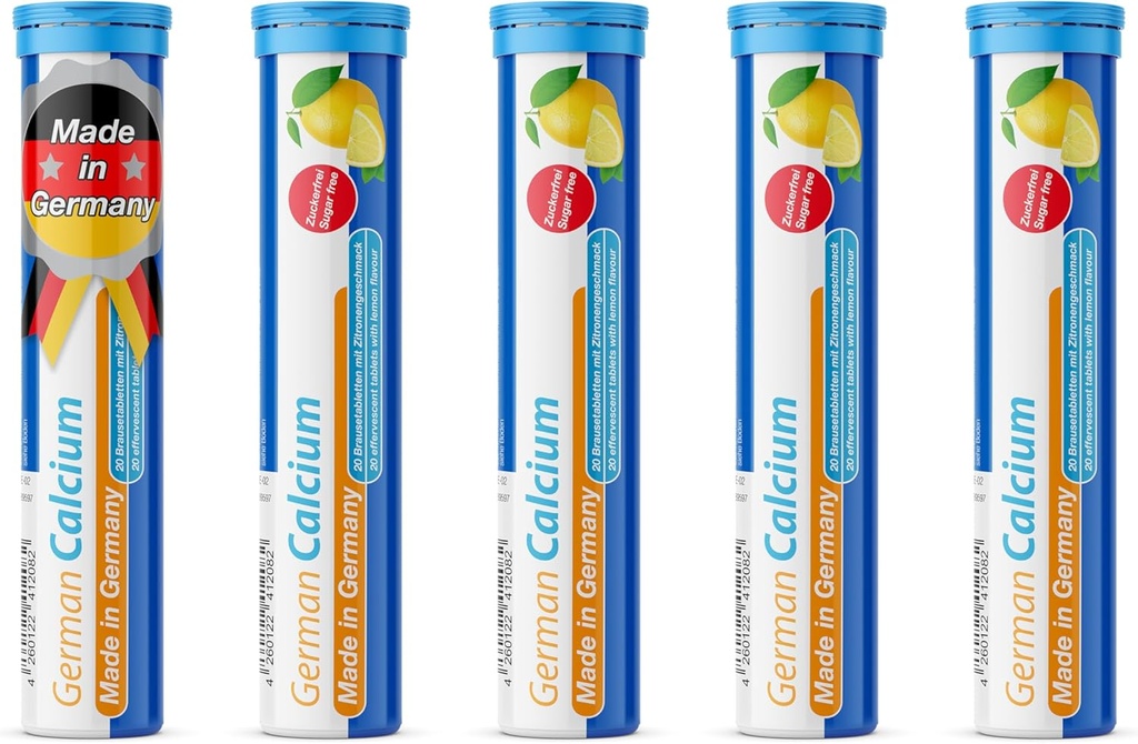 T&D Γερμανικό Ασβέστιο 500 mg - 100 Vegan Drink Αναβράζοντα Δισκία - Λεμόνι Lime Flavor - Κατασκευάζεται στη Γερμανία
