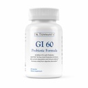 Dr. Tennant's Probiotic Formula with Prebiotics | 60 Billion CFUs | Time-Release, Acid-Resistant, Vegan Capsules | Gluten-Free, Dairy-Free, No Refrigeration Needed