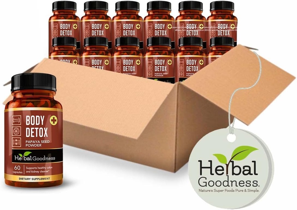 Body Detox Κάψουλες 60caps - Full Body Detox Cleanse για γυναίκες και άνδρες - Colon Broom και Colon Cleanser για μια Πλήρης Αναστοιχειοθέτηση της κοιλιάς - Υποστηρίξτε την υγεία - Κατασκευάζεται στις ΗΠΑ