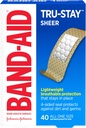 Band-Aid Brand Tru-Stay Sheer Strips Αυτοκόλλητες αποστειρωμένες ταινίες για την προστασία πρώτων βοηθειών & τραύματος, ατομικά τυλιγμένες περικοπές τραύματος για μικρές περικοπές & σκραπ, Όλα ένα μέγεθος, 40 ct
