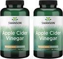 Swanson Apple Cider Vinegar Capsules - Supports Healthy & Digestive Health - Helps Support Metabolism and Maintain Profile - (180 Capsules, 625mg Each) 2 Pack