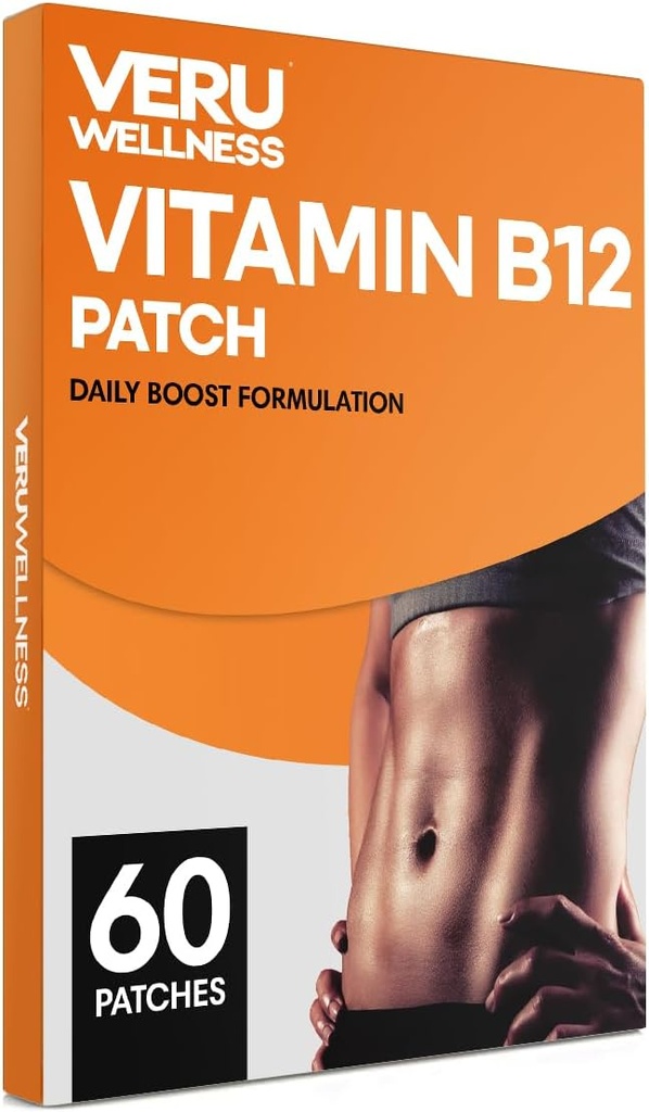 Veru Wellness B12 Ενεργειακό Patch, Φυσικό Patch B12, Garcinia - Αυτοκόλλητο Patch Χρονικής Κυκλοφορίας (60 Ημέρες)