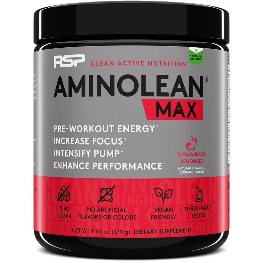 AminoLean MAX Φυσική προ προπόνηση - Έντονη ενέργεια, μαζικές αντλίες, Laser Focus με φυσική καφεΐνη, νιτρικό οξείδιο, Βήτα Αλανίνη, BCAAs, Nootropics, 25 Serv