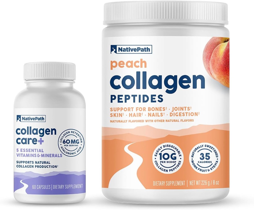 ΙθαγενήςPath Collagen Duos - Ροδάκινο Collagen, Collagen Care+