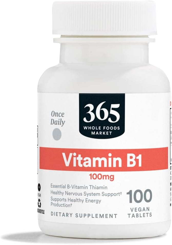 365 από το Whole Foods Market, Βιταμίνη B1 100mg, Vegan, 100 Tablets