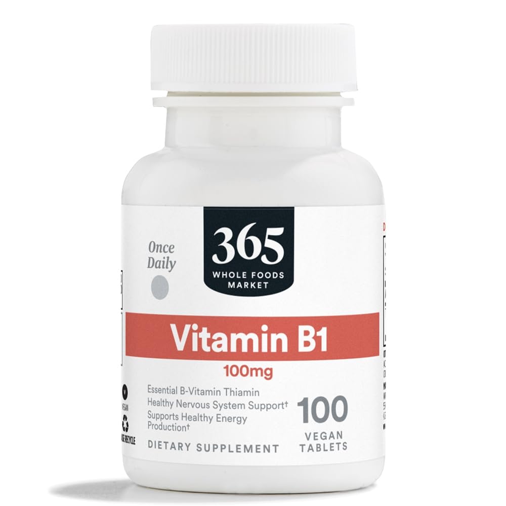 365 από το Whole Foods Market, Βιταμίνη B1 100mg, Vegan, 100 Tablets