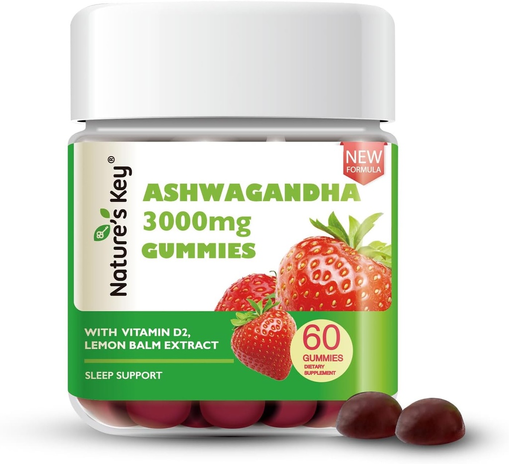 Nature's Key Upgrade 2.0 Ashwagandha Gummies, 3000mg Extra Potency Ashwagandha συμπλήρωμα 
