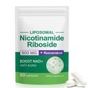 NAD Supplement, NAD+ Nicotinamide Riboside Resveratrol 900mg, Dietary Supplement for Healthy Cellular Function, NAD+ Fuels Cellular Defense and Cctivates Anti-Aging Genes 80 Capsules