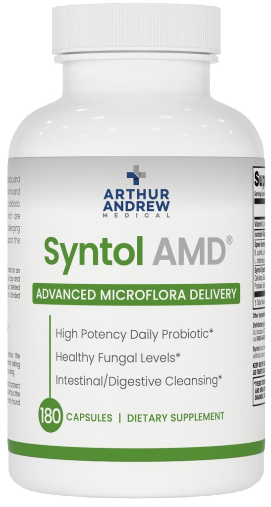 Arthur Andrew Medical, Syntol, 3-σε-1 Formula με προβιοτικά, προβιοτικές Ίνες & Yeast Καθαρισμός πολυενζύμων, 180