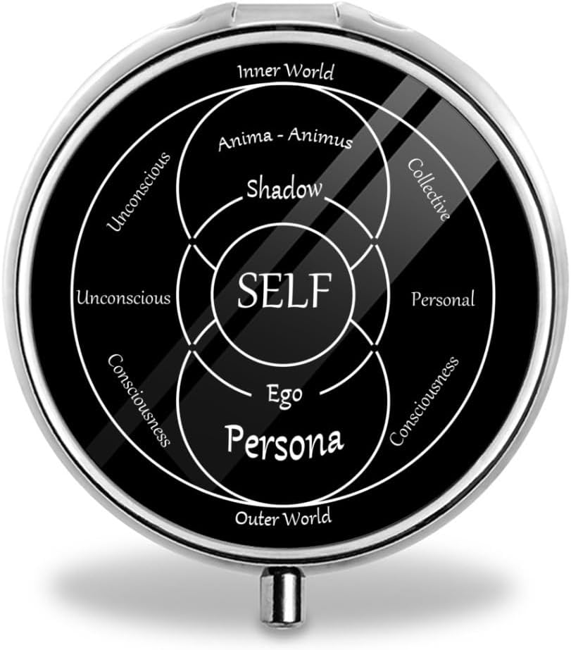 Τροχός Συναισθημάτων και Συναισθημάτων - 3-διαμέρισμα Round Pill Organizer - Φορητό, ασφαλές, Ανοξείδωτο κουτί ιατρικής Χάπια - Ιδανικό για Ταξίδια, Βιταμίνες, Μικρά Χάπια